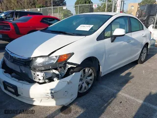2012 Honda Civic Sdn LX with VIN 19XFB2F55CE384498, listed as a IAAI auction lot 42067436 with 71,257 mi miles. Bid and sale history available at carsss.com. Image 2.