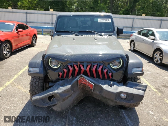 2020 Jeep Wrangler Unlimited Sport with VIN 1C4HJXDM8LW285439, listed as a Copart auction lot 55920754 with 53,509 mi miles and . Bid and sale history available at DreamBid. Image 5.