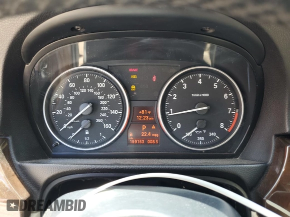 2011 BMW 3 Series 328i with VIN WBAKE3C55BE558951, listed as a Copart auction lot 56912225 with 159,153 mi miles and Clean title. Bid and sale history available at DreamBid. Image 9.