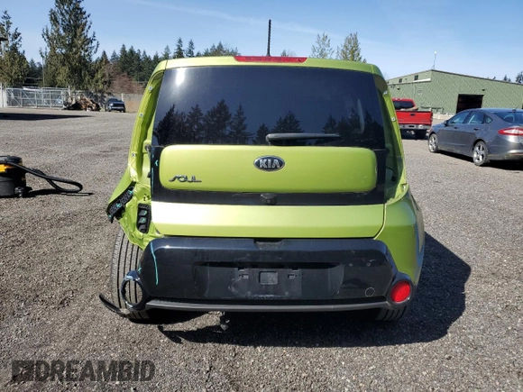 2016 Kia Soul + with VIN KNDJP3A52G7831187, listed as a Copart auction lot 51929785 with 33,024 mi miles and Salvage Title. Bid and sale history available at carsss.com. Image 6.