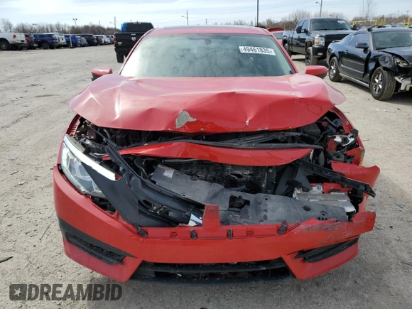 2018 Honda Civic EX with VIN 2HGFC2F78JH523816, listed as a Copart auction lot 49461835 with 158,061 mi miles and Salvage Title. Bid and sale history available at DreamBid. Image 5.