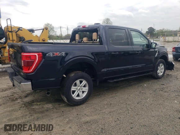 2022 Ford F-150 XL with VIN 1FTFW1E89NKE42820, listed as a Copart auction lot 52447775 with Not Provided miles and Salvage Title. Bid and sale history available at DreamBid. Image 3.