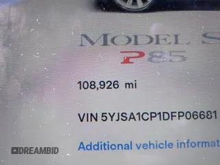 2013 Tesla Model S Performance с VIN 5YJSA1CP1DFP06681, выставлен на аукционе IAAI как лот 42438892 с пробегом 108 926 миль миль и . История ставок и продаж доступна на DreamBid. Изображение 15.