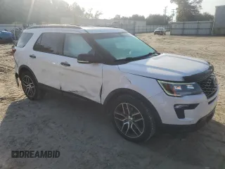 2018 Ford Explorer Sport with VIN 1FM5K8GT2JGA24836, listed as a Copart auction lot 81308714 with 141,483 mi miles and Salvage title. Bid and sale history available at DreamBid. Image 4.