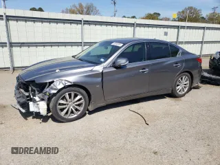 2014 Infiniti Q50 Premium with VIN JN1BV7AP5EM681046, listed as a Copart auction lot 50008295 with 155,649 mi miles and Salvage Title. Bid and sale history available at carsss.com. Image 1.