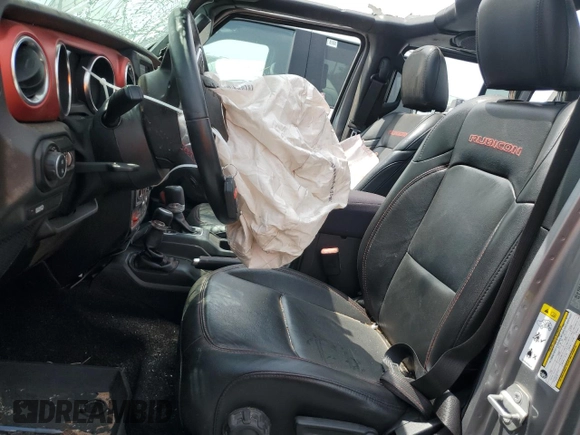 2020 Jeep Gladiator Rubicon with VIN 1C6JJTBG7LL112446, listed as a Copart auction lot 53548815 with 73,374 mi miles and Non Repairable. Bid and sale history available at DreamBid. Image 7.