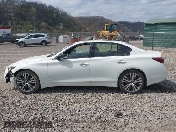 2023 Infiniti Q50 SENSORY with VIN JN1EV7CRXPM540682, listed as a IAAI auction lot 42074399 with 8,086 mi miles. Bid and sale history available at carsss.com. Image 14.