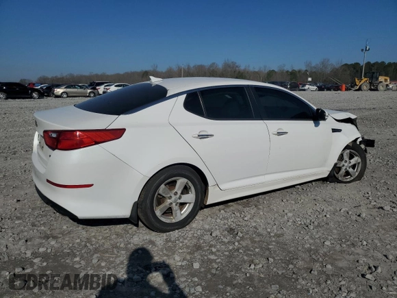 2015 Kia Optima LX with VIN KNAGM4A77F5540430, listed as a Copart auction lot 48704455 with 224,491 mi miles and Salvage Title. Bid and sale history available at carsss.com. Image 3.