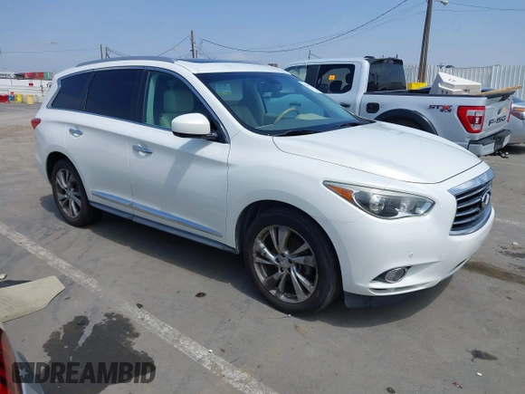 2013 Infiniti JX35 с VIN 5N1AL0MM0DC308522, выставлен на аукционе IAAI как лот 42497631 с пробегом 181 935 миль миль и . История ставок и продаж доступна на DreamBid. Изображение 1.