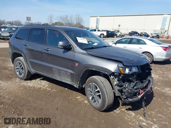 2021 Jeep Grand Cherokee Trailhawk with VIN 1C4RJFLGXMC716795, listed as a IAAI auction lot 41800596 with 38,394 mi miles. Bid and sale history available at carsss.com. Image 1.