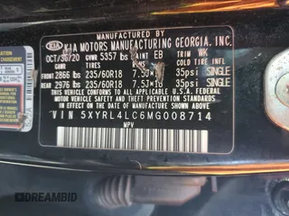 2021 Kia Sorento S with VIN 5XYRL4LC6MG008714, listed as a Copart auction lot 51532005 with 99,817 mi miles and Salvage Title. Bid and sale history available at carsss.com. Image 14.