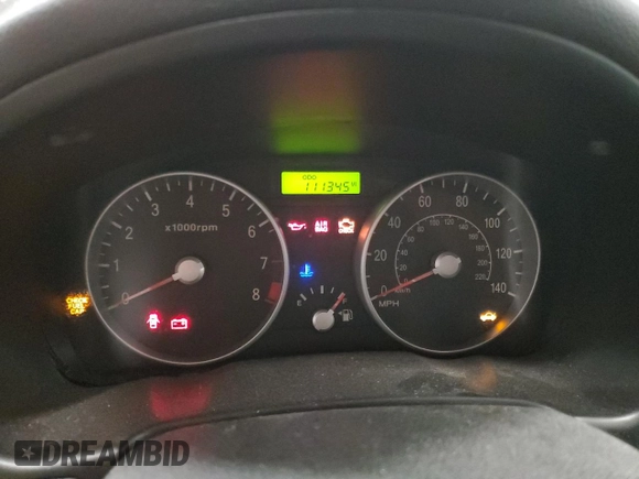 2007 Hyundai Accent GS with VIN KMHCM36C07U019389, listed as a Copart auction lot 47755665 with 111,345 mi miles and Salvage Title. Bid and sale history available at carsss.com. Image 9.