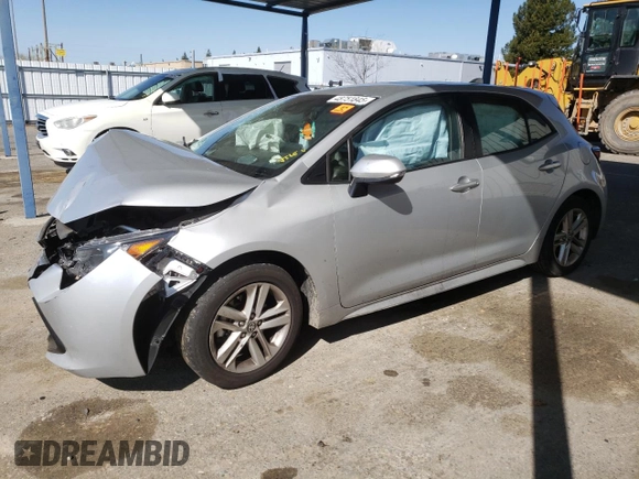 2019 Toyota Corolla Hatchback SE with VIN JTNK4RBE4K3054151, listed as a Copart auction lot 48751845 with 86,293 mi miles and Salvage Title. Bid and sale history available at carsss.com. Image 1.