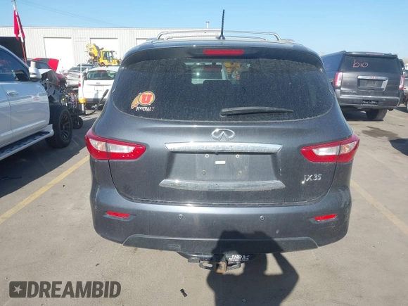 2013 Infiniti JX35 with VIN 5N1AL0MM3DC343801, listed as a IAAI auction lot 41986430 with 117,476 mi miles. Bid and sale history available at carsss.com. Image 17.