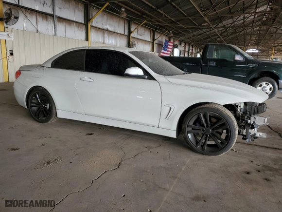 2016 BMW 4 Series 428i with VIN WBA3V7C59G5A25877, listed as a Copart auction lot 43906565 with 104,620 mi miles and Salvage Title. Bid and sale history available at carsss.com. Image 4.