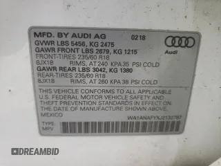 2018 Audi Q5 Premium with VIN WA1ANAFYXJ2132787, listed as a Copart auction lot 51983835 with 162,699 mi miles and Clean Title. Bid and sale history available at carsss.com. Image 13.