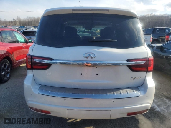 2019 Infiniti QX80 LUXE with VIN JN8AZ2NE3K9235859, listed as a Copart auction lot 88677275 with 65,087 mi miles and Salvage Title. Bid and sale history available at carsss.com. Image 6.