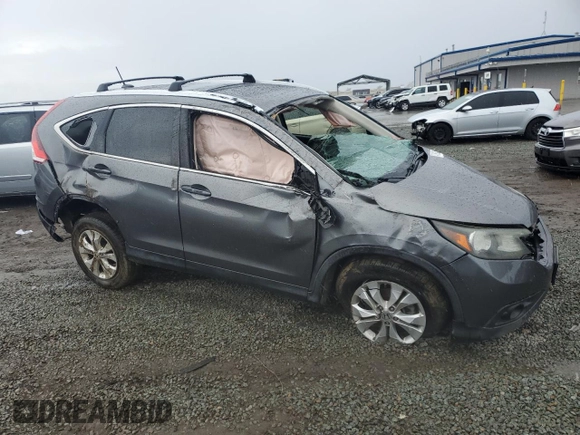 2012 Honda CR-V EX-L with VIN JHLRM4H77CC023270, listed as a Copart auction lot 47892455 with 0 mi miles and Salvage Title. Bid and sale history available at carsss.com. Image 4.