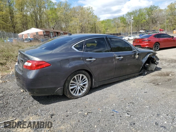 2012 Infiniti M with VIN JN1BY1ARXCM395969, listed as a Copart auction lot 52706675 with Not provided miles and Salvage title. Bid and sale history available at DreamBid. Image 3.