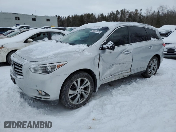 2013 Infiniti JX35 with VIN 5N1AL0MM5DC345632, listed as a Copart auction lot 44216045 with 141,084 mi miles and Clean Title. Bid and sale history available at carsss.com. Image 1.