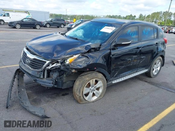 2013 Kia Sportage LX with VIN KNDPB3A27D7428624, listed as a IAAI auction lot 42006497 with 91,244 mi miles. Bid and sale history available at carsss.com. Image 2.