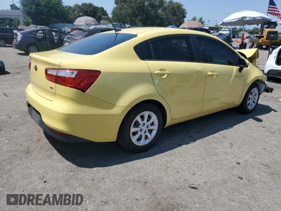 2016 Kia Rio LX with VIN KNADM4A38G6531473, listed as a Copart auction lot 64655924 with 99,744 mi miles and Salvage Title. Bid and sale history available at carsss.com. Image 3.