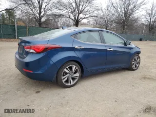 2015 Hyundai Elantra Limited with VIN KMHDH4AE2FU424014, listed as a Copart auction lot 49091015 with 46,928 mi miles and Salvage Title. Bid and sale history available at carsss.com. Image 3.