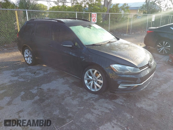 2019 Volkswagen Golf SportWagen S with VIN 3VWY57AU6KM507092, listed as a IAAI auction lot 41923298 with 65,900 mi miles. Bid and sale history available at carsss.com. Image 1.