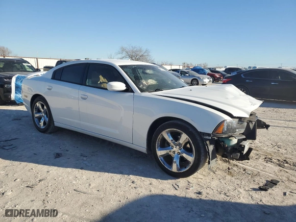 2013 Dodge Charger SXT Plus with VIN 2C3CDXHG1DH560742, listed as a Copart auction lot 46790875 with 143,446 mi miles and Salvage Title. Bid and sale history available at carsss.com. Image 4.
