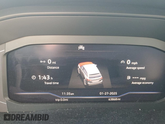 2022 Volkswagen Atlas SEL with VIN 1V2BR2CA2NC500888, listed as a Copart auction lot 42191415 with 63,868 mi miles and Clean title. Bid and sale history available at DreamBid. Image 9.