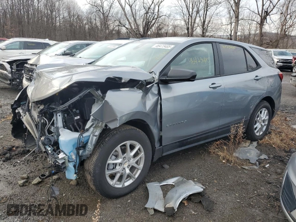 2024 Chevrolet Equinox LS with VIN 3GNAX5EG7RL336903, listed as a Copart auction lot 46473485 with 1,571 mi miles and Salvage Title. Bid and sale history available at carsss.com. Image 1.