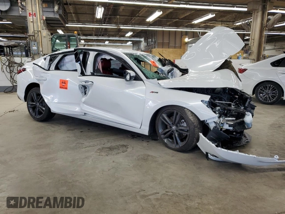 2025 Acura Integra w/A-Spec Package with VIN 19UDE4H39SA010775, listed as a Copart auction lot 46504005 with Not provided miles and Salvage title. Bid and sale history available at DreamBid. Image 4.