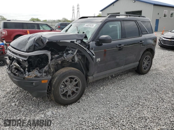 2024 Ford Bronco Sport Big Bend z VIN 3FMCR9B60RRF09605, wystawiony jako Copart lot #54833435 z przebiegiem 8 714 mil mil oraz Szkoda całkowita • Salvage title. Historia ofert i sprzedaży dostępna na DreamBid. Obrazek 1.