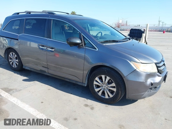 2014 Honda Odyssey EX-L with VIN 5FNRL5H66EB099792, listed as a IAAI auction lot 42160220 with 160,852 mi miles and . Bid and sale history available at carsss.com. Image 1.