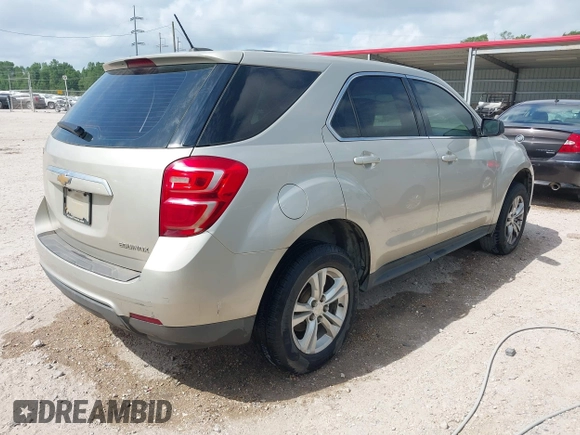 2016 Chevrolet Equinox LS with VIN 2GNALBEK0G1133297, listed as a IAAI auction lot 42032819 with 186,481 mi miles and . Bid and sale history available at carsss.com. Image 4.