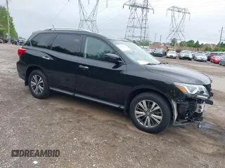 2018 Nissan Pathfinder SL z VIN 5N1DR2MM7JC675369, wystawiony jako IAAI lot #42190663 z przebiegiem 60 006 mil mil oraz . Historia ofert i sprzedaży dostępna na DreamBid. Obrazek 1.