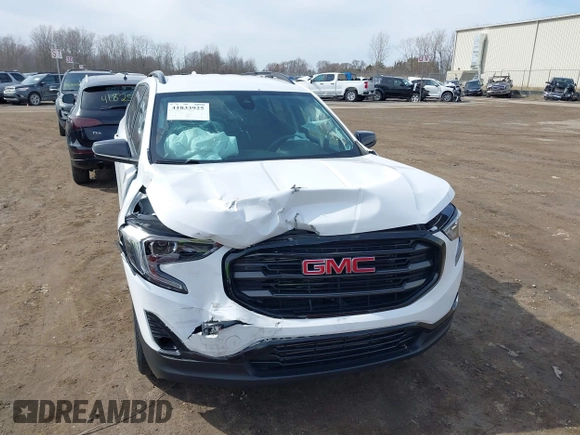2021 GMC Terrain SLT with VIN 3GKALVEV5ML383329, listed as a IAAI auction lot 41833925 with 37,439 mi miles and . Bid and sale history available at carsss.com. Image 6.