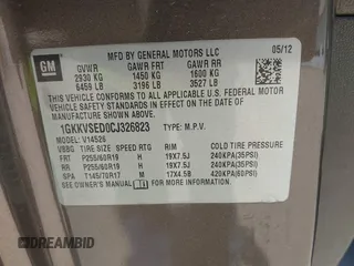 2012 GMC Acadia SLT2 z VIN 1GKKVSED0CJ326823, wystawiony jako IAAI lot #42406694 z przebiegiem 173 825 mil mil oraz . Historia ofert i sprzedaży dostępna na DreamBid. Obrazek 9.