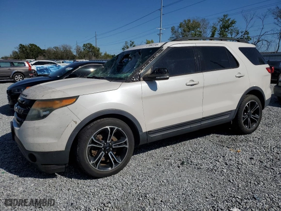 2015 Ford Explorer Sport with VIN 1FM5K8GT8FGC34574, listed as a Copart auction lot 47862235 with 186,015 mi miles and Salvage Title. Bid and sale history available at carsss.com. Image 1.