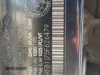 2005 Mercedes-Benz C 240 z VIN WDBRF81J75F626479, wystawiony jako Copart lot #58505095 z przebiegiem Nie podano mil oraz Szkoda całkowita • Salvage title. Historia ofert i sprzedaży dostępna na DreamBid. Obrazek 12.