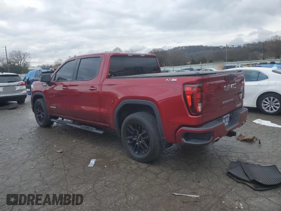 2021 GMC Sierra 1500 Elevation with VIN 3GTU9CED8MG409112, listed as a Copart auction lot 84196104 with 33,285 mi miles and Salvage Title. Bid and sale history available at DreamBid. Image 2.