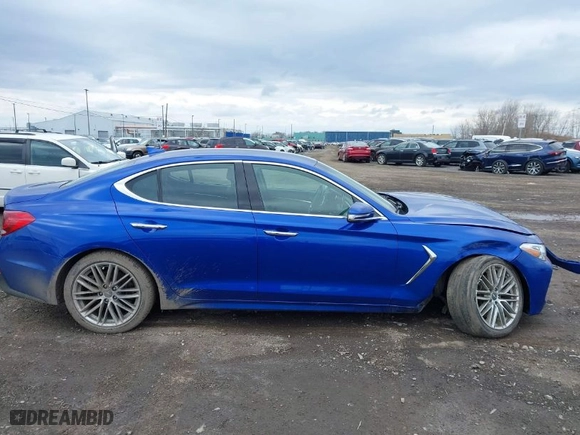 2021 Genesis G70 2.0T with VIN KMTG64LA1MU075332, listed as a IAAI auction lot 41854688 with 45,567 mi miles. Bid and sale history available at carsss.com. Image 13.