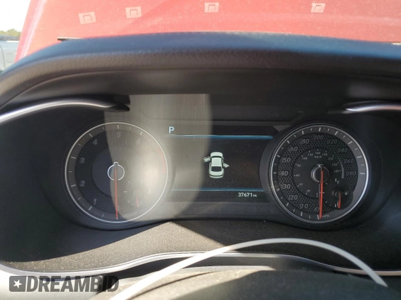 2019 Genesis G70 3.3T Advanced with VIN KMTG74LE9KU016607, listed as a Copart auction lot 72913124 with 37,671 mi miles and Salvage Title. Bid and sale history available at carsss.com. Image 9.
