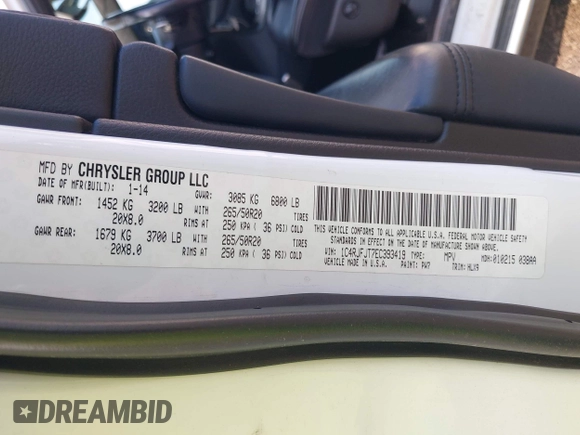 2014 Jeep Grand Cherokee Summit с VIN 1C4RJFJT7EC393419, выставлен на аукционе IAAI как лот 42759714 с пробегом 112 835 миль миль и . История ставок и продаж доступна на DreamBid. Изображение 9.