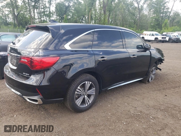 2017 Acura MDX with VIN 5FRYD4H38HB042327, listed as a Copart auction lot 61488535 with 83,608 mi miles and Salvage title. Bid and sale history available at DreamBid. Image 3.