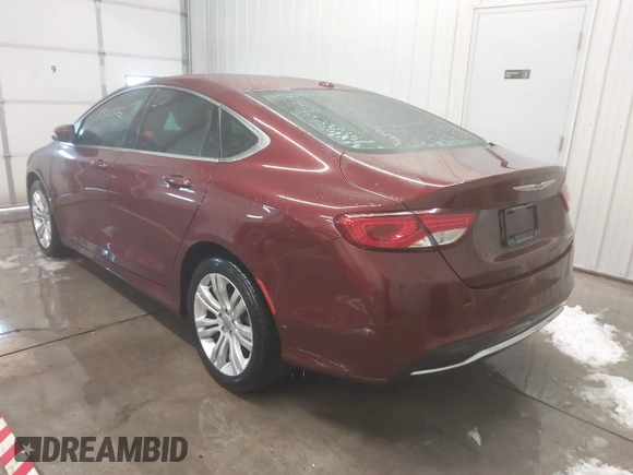 2015 Chrysler 200 Limited with VIN 1C3CCCAB0FN526585, listed as a IAAI auction lot 41558501 with 150,100 mi miles. Bid and sale history available at carsss.com. Image 3.