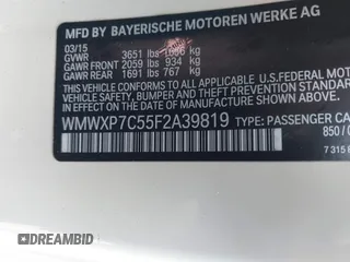 2015 MINI Hardtop S z VIN WMWXP7C55F2A39819, wystawiony jako IAAI lot #42338717 z przebiegiem 64 961 mil mil oraz . Historia ofert i sprzedaży dostępna na DreamBid. Obrazek 9.