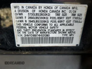 2004 Acura MDX Touring с VIN 2HNYD18974H521390, выставлен на аукционе Copart как лот 55932255 с пробегом 188 010 миль миль и Списание • Salvage title. История ставок и продаж доступна на DreamBid. Изображение 13.