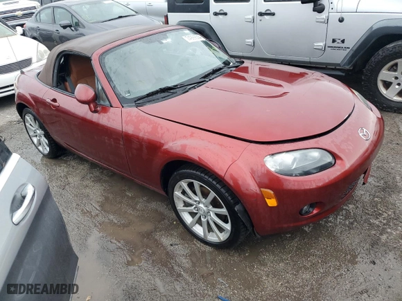2007 Mazda MX-5 Miata Sport with VIN JM1NC25F870128289, listed as a Copart auction lot 74999014 with 42,875 mi miles and Non Repairable. Bid and sale history available at carsss.com. Image 4.
