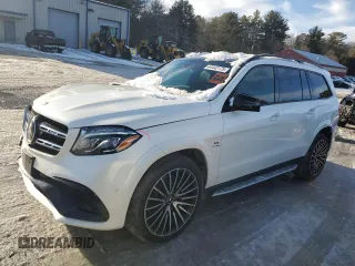 2018 Mercedes-Benz GLS 63 AMG z VIN 4JGDF7FE8JB038380, wystawiony jako Copart lot #44442175 z przebiegiem 50 991 mil mil oraz Szkoda całkowita • Salvage title. Historia ofert i sprzedaży dostępna na DreamBid. Obrazek 1.